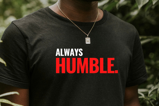 Always Humble tee- black and red